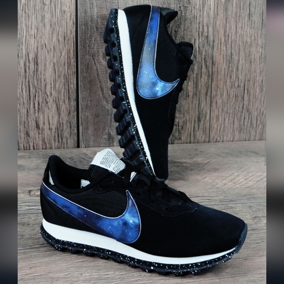 Nike pre love OX black suede sneakers galaxy space stars splatter sole swoosh - Picture 1 of 11